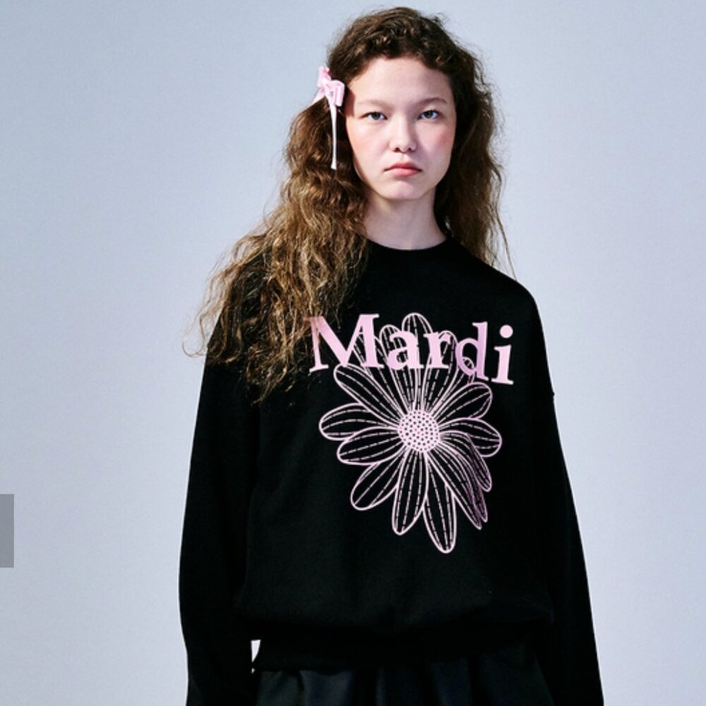 MARDI MERCREDI - Flower Sweatshirt - Black Pink